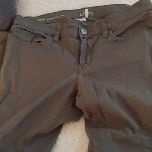 Loft olive green skinny jeans